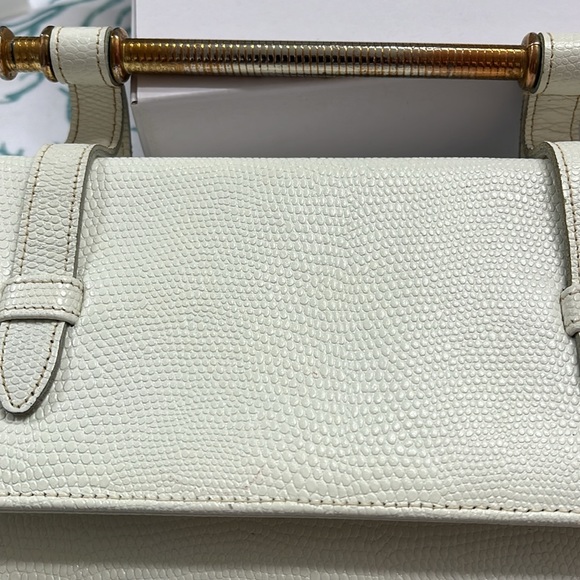 COPY - Vintage 1950-1960’s Label Triangle Pebbled Leather Handbag - Picture 5 of 9